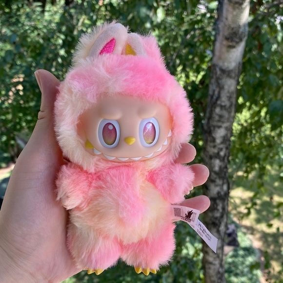 Pink Furry Monster Doll Keychain